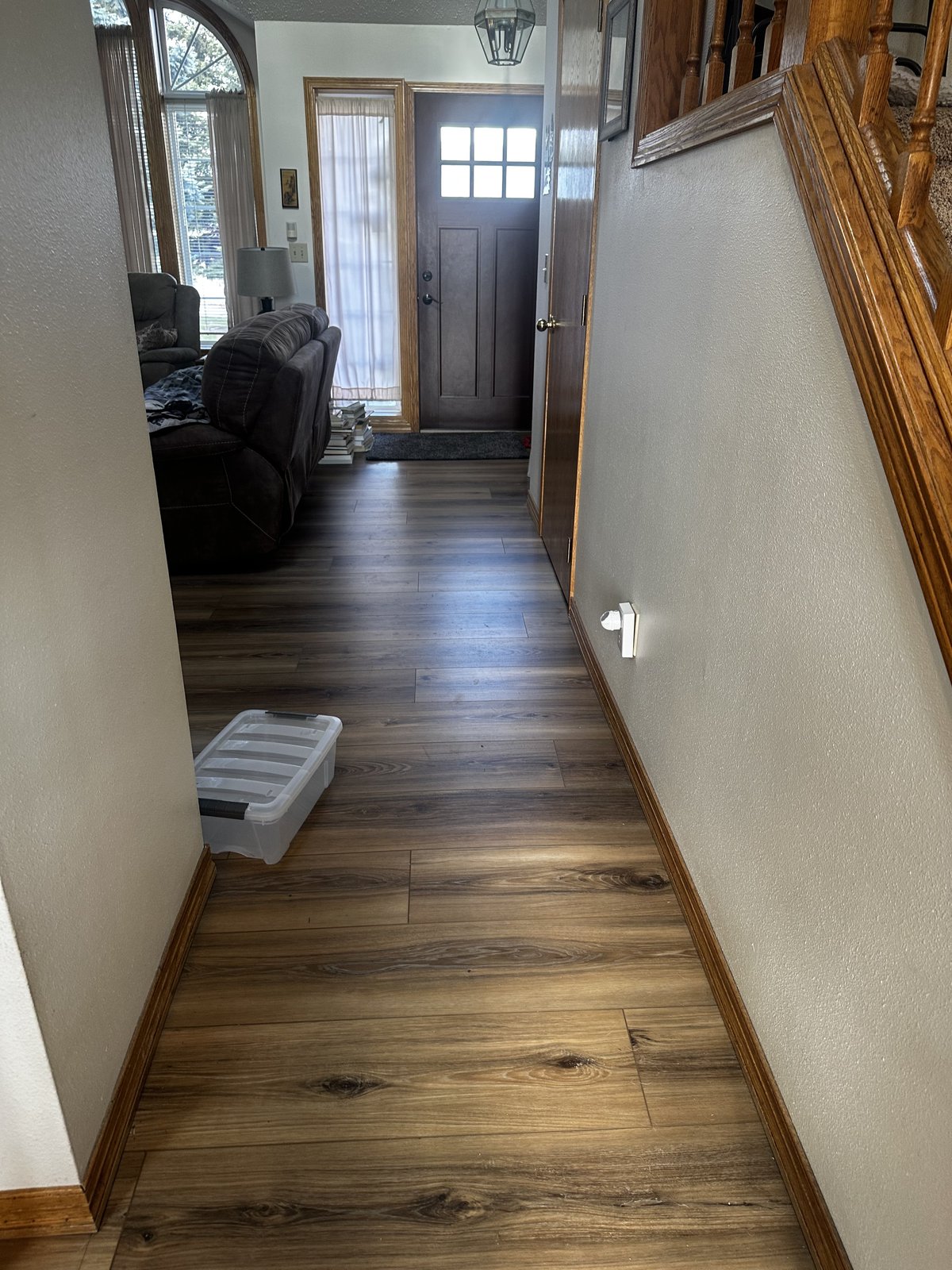 Entry with new LVP flooring
