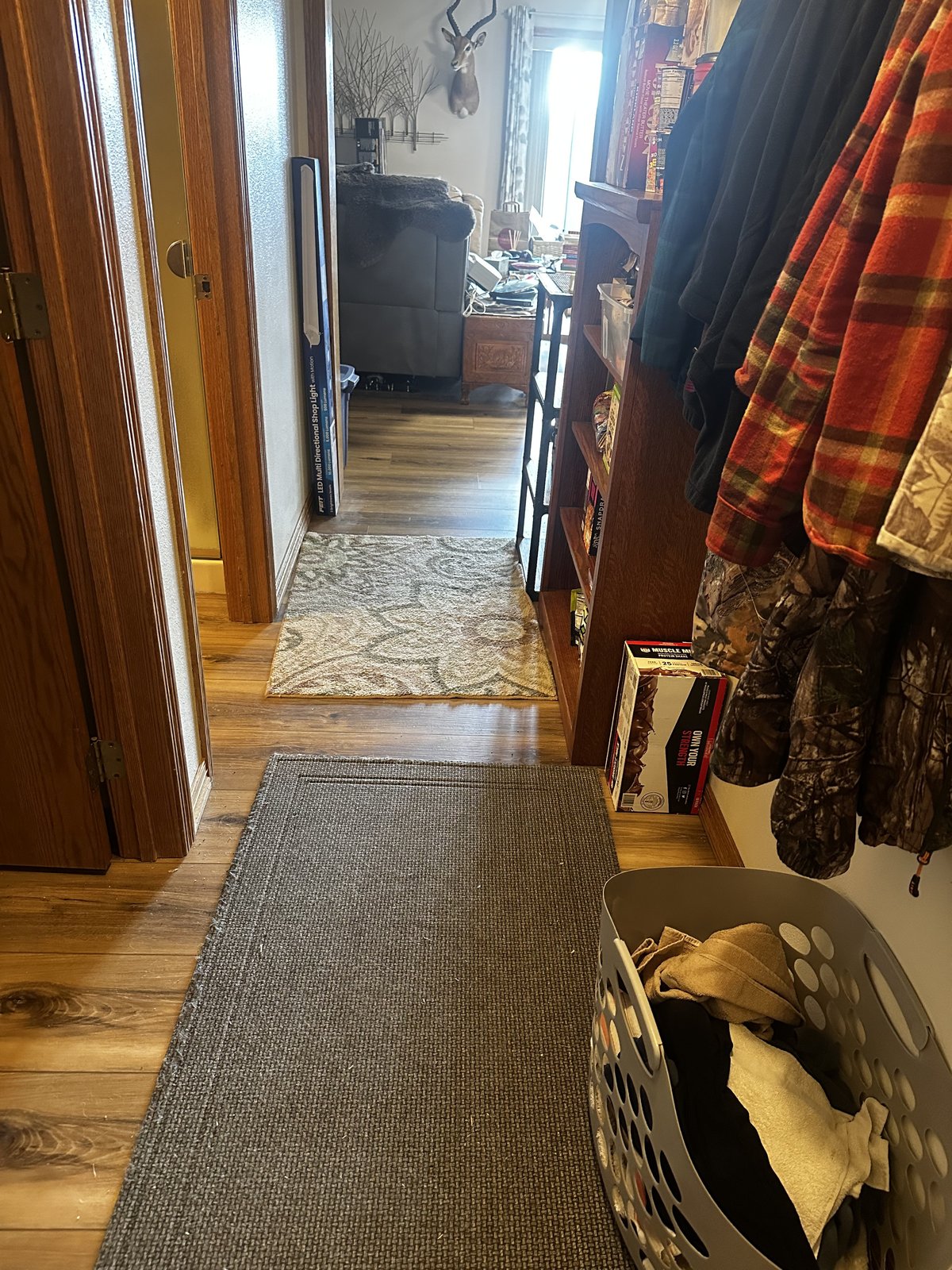 Hallway LVP flooring after