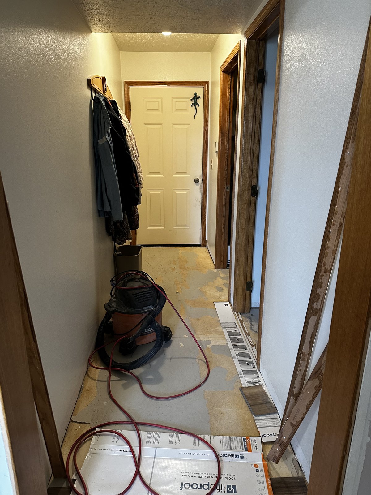 Hallway before flooring