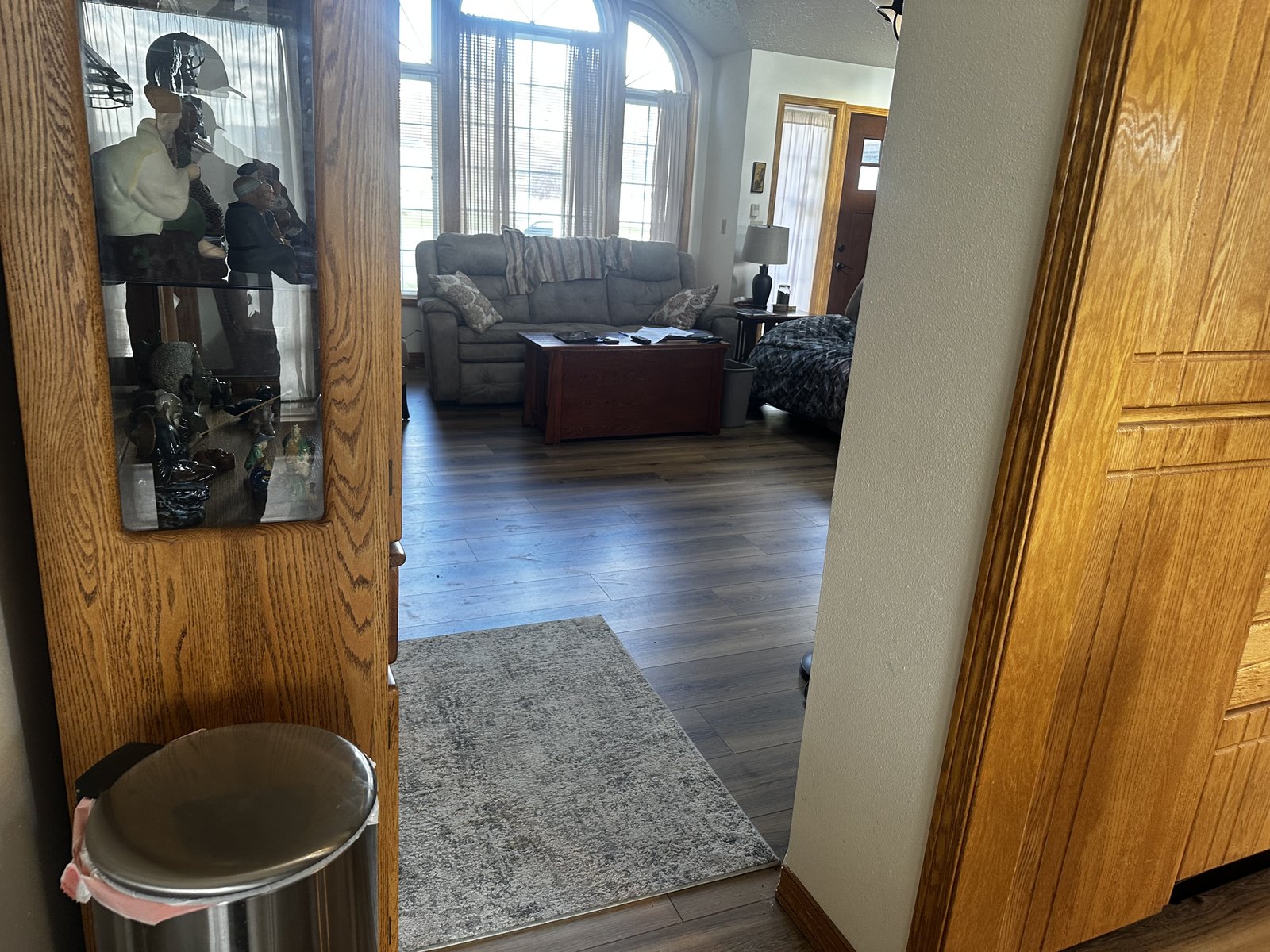 Living room LVP flooring after