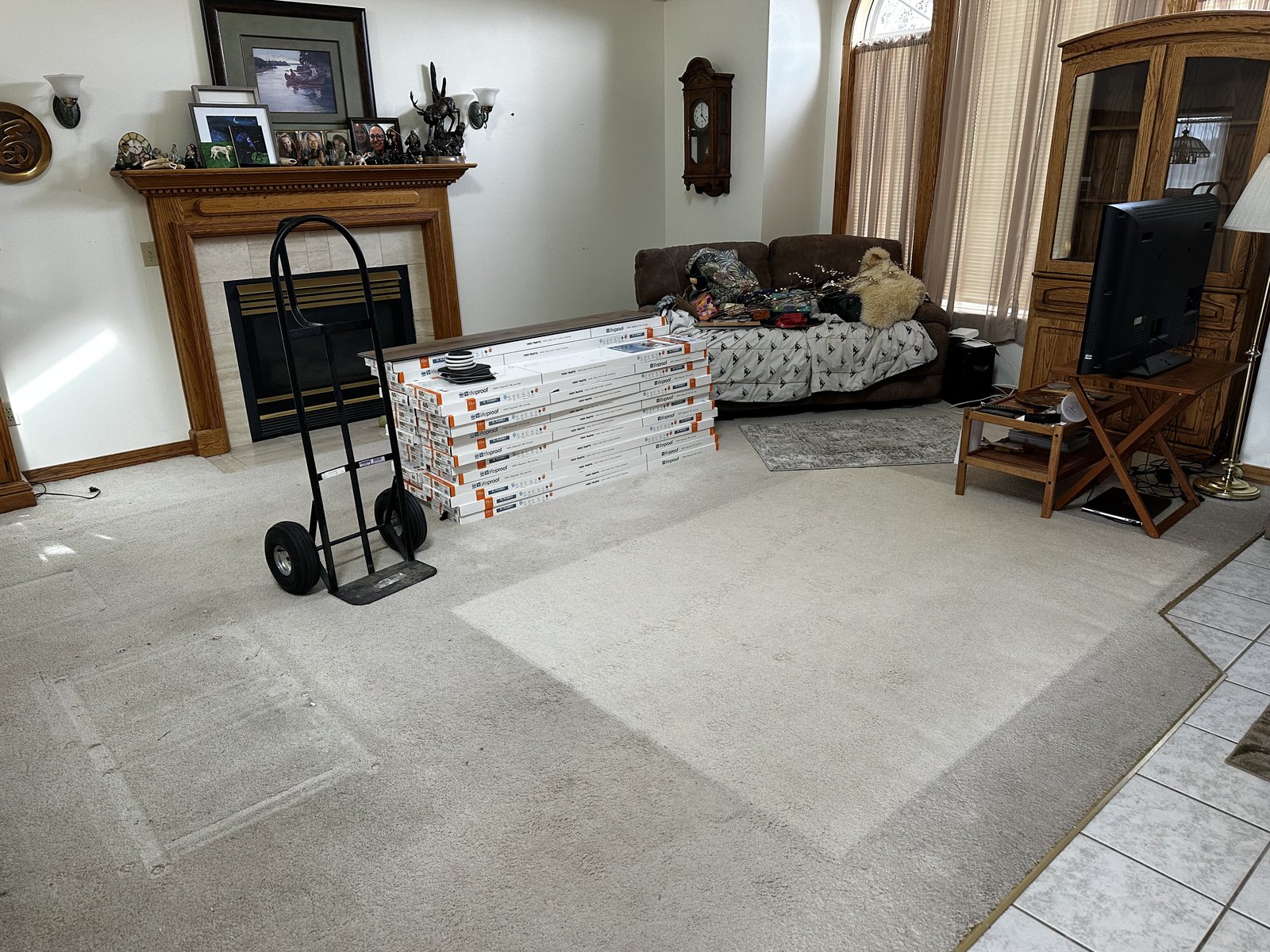 Living room before flooring