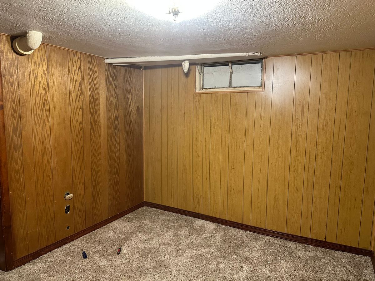 Basement bedroom before