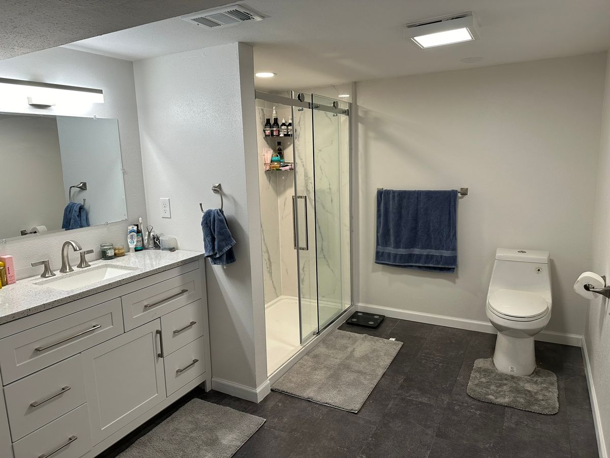 Full basement bathroom after