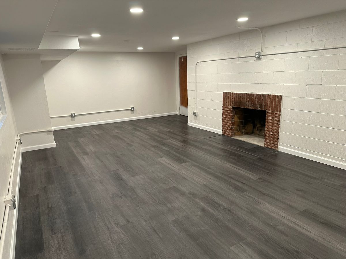 Basement floor after