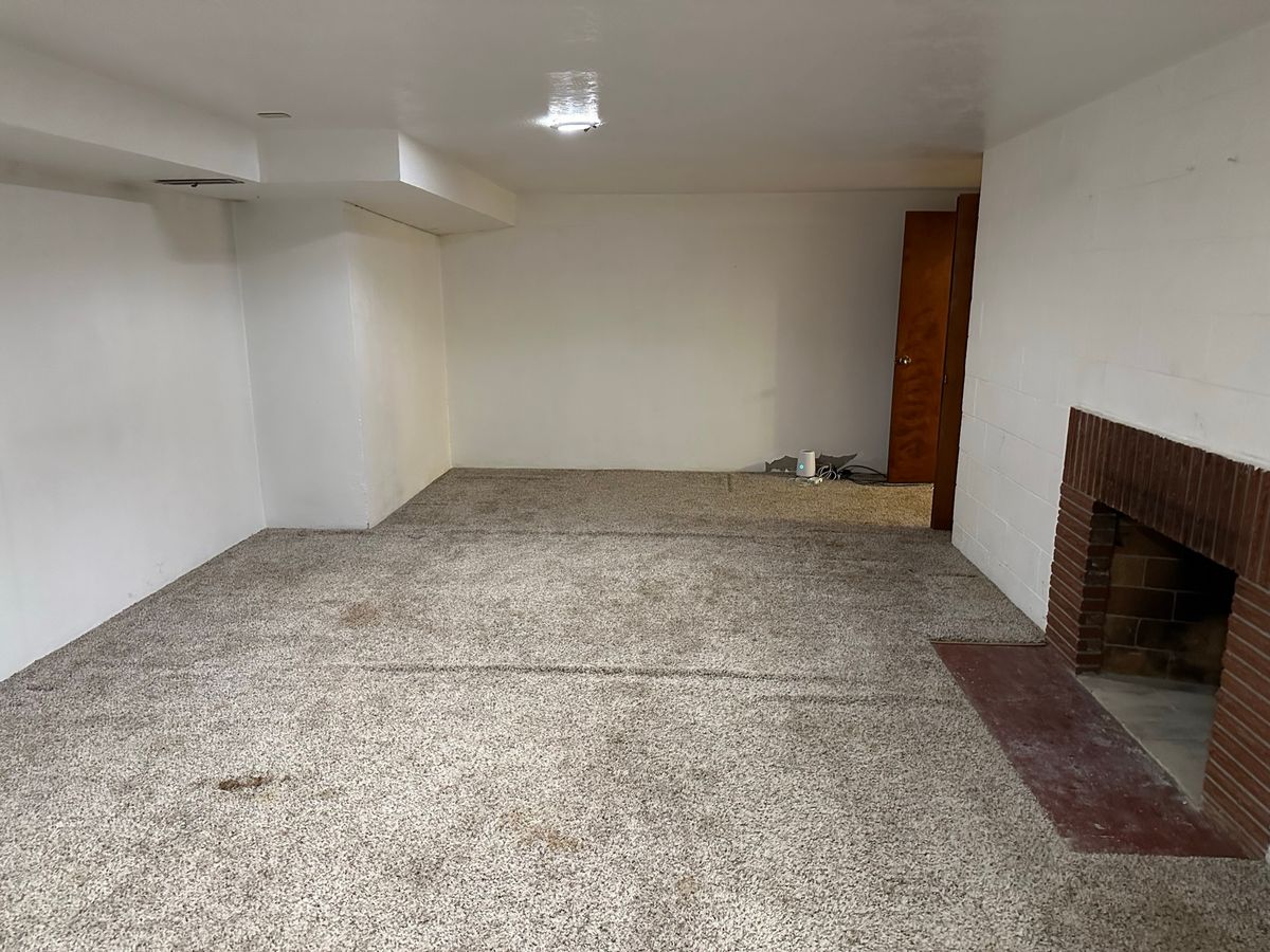 Basement floor before