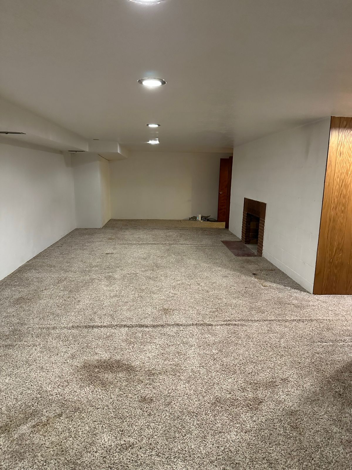 Basement floor before angle 2