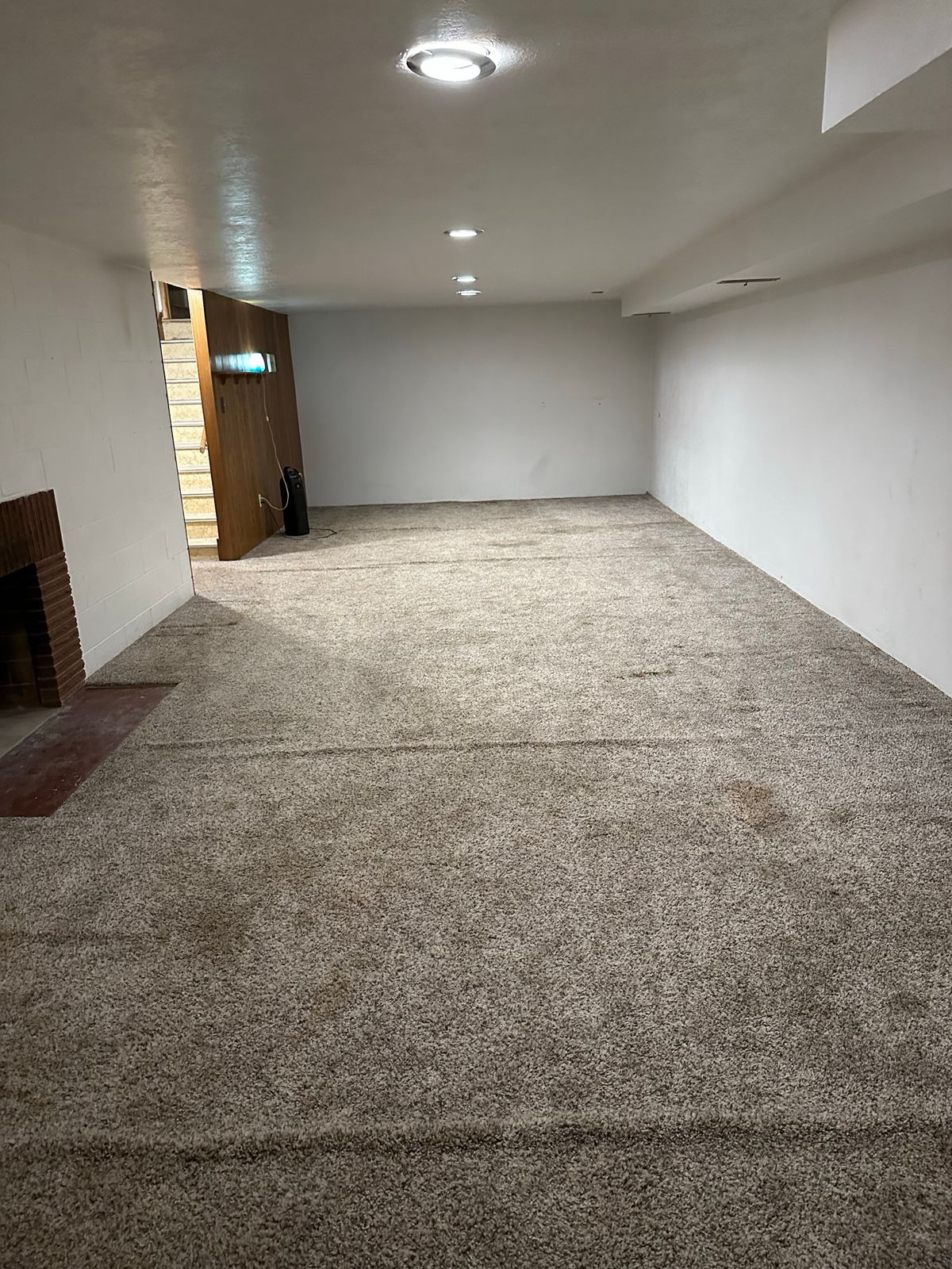 Basement floor before angle 3