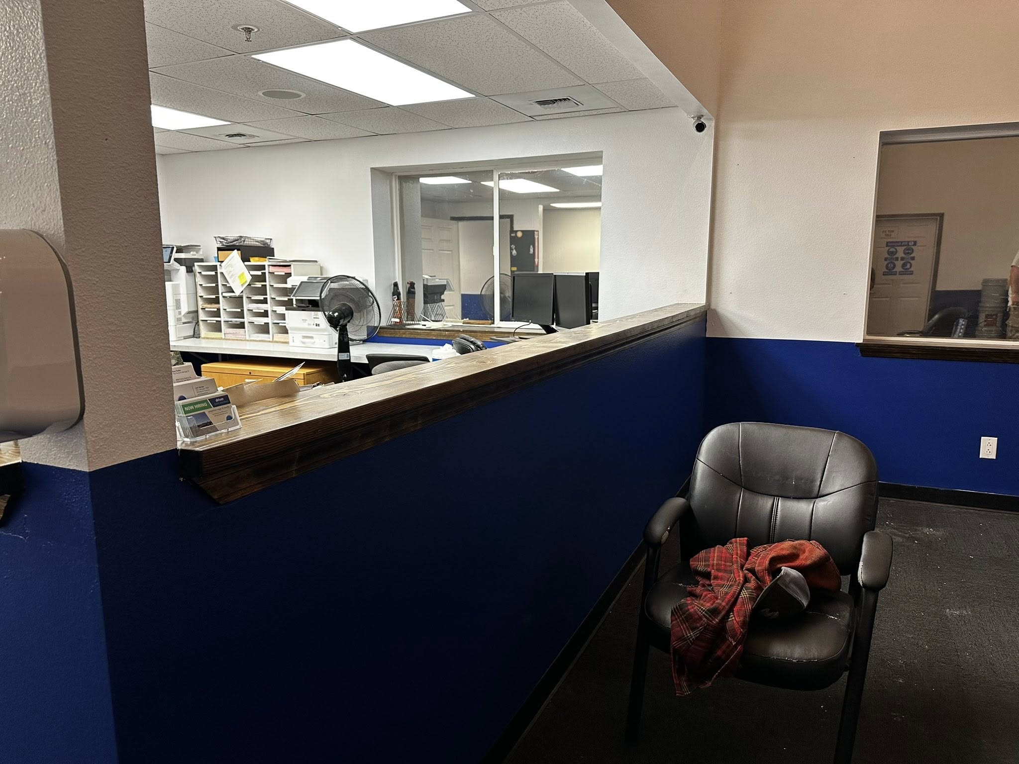 Front desk after painting