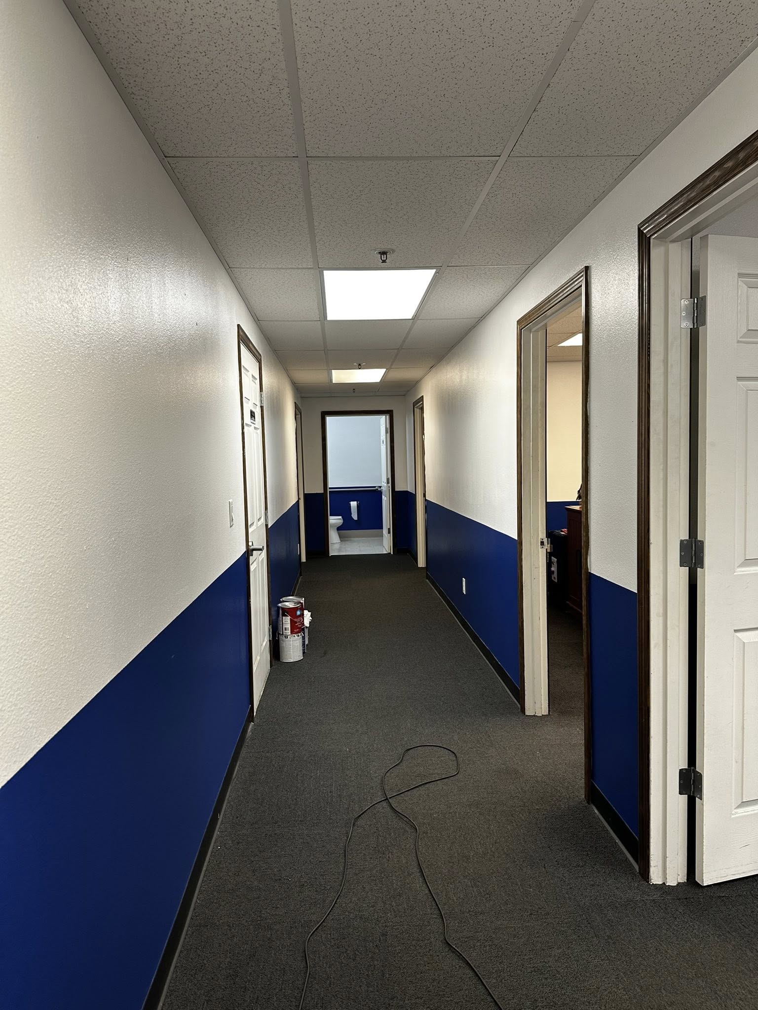Lower hallway after painting