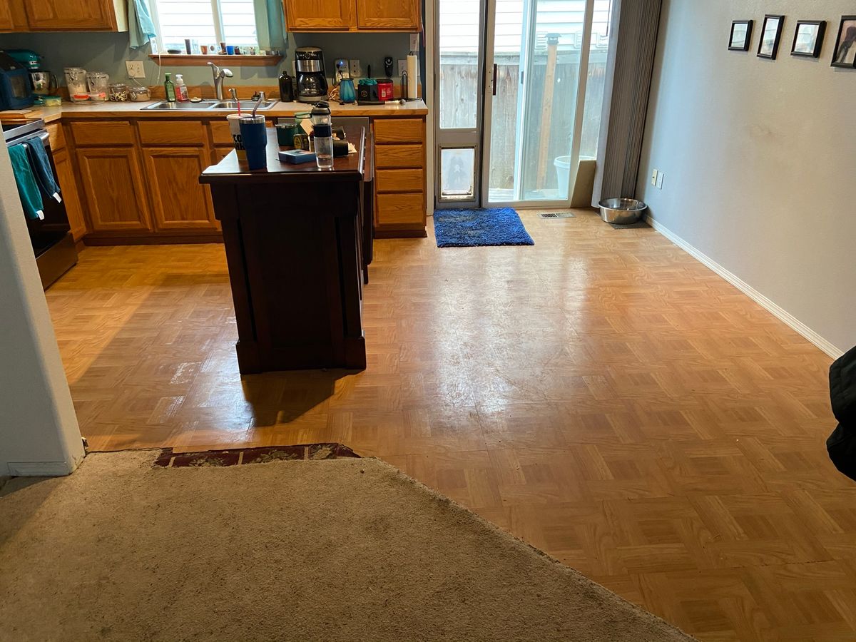 Kitchen floor before