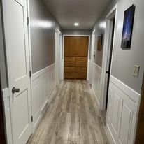Hallway wainscoting after