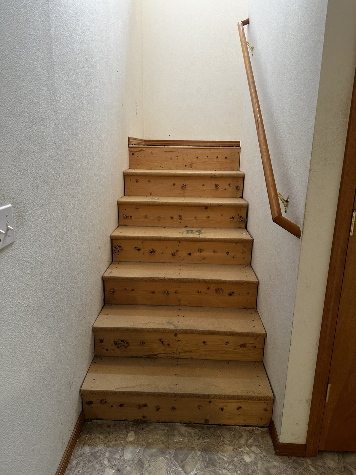 Interior stairs before remodel