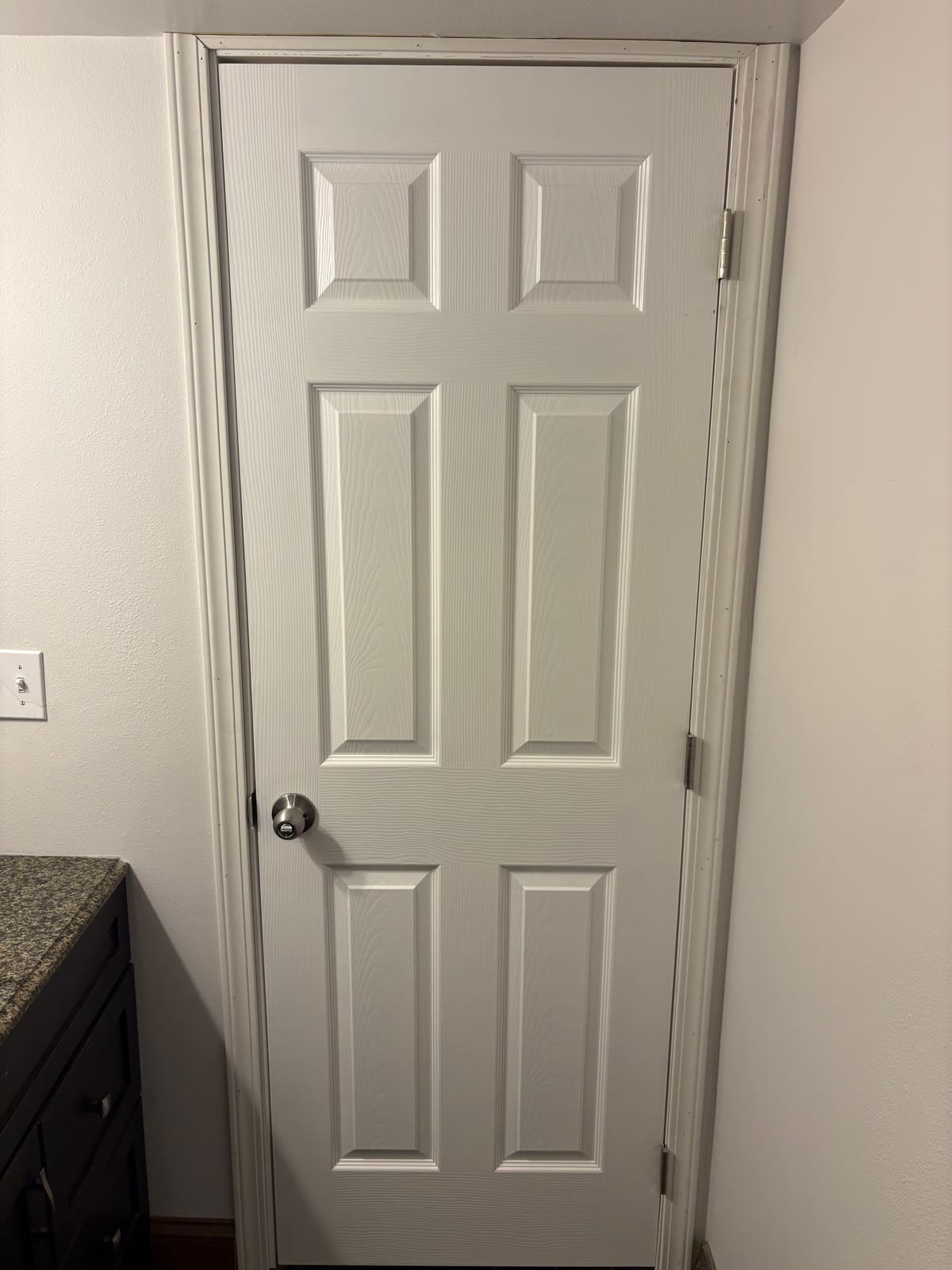 Interior door with new knob and trim